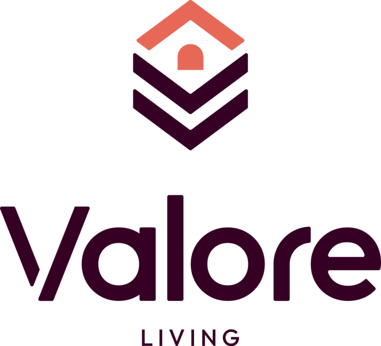 Vertical Logo Velvet Plum + Coral Blaze