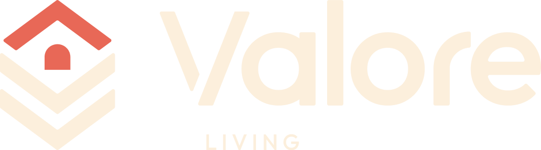 Horizontal Logo Fresh Linen + Coral Blaze