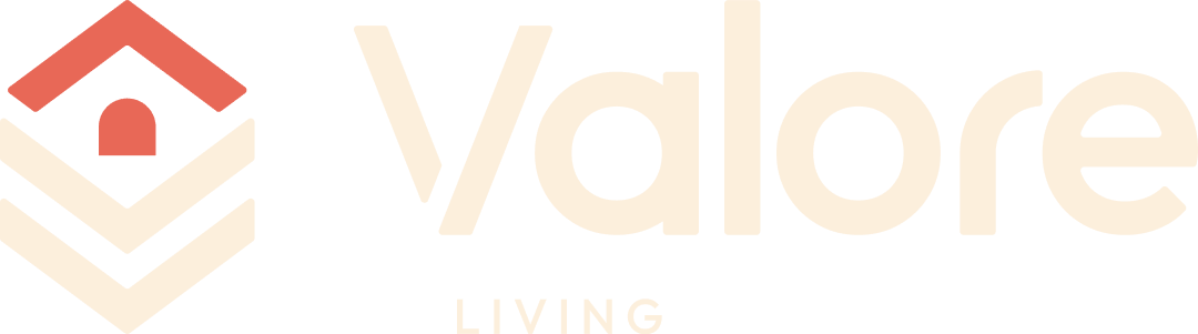 Horizontal Logo Fresh Linen + Coral Blaze